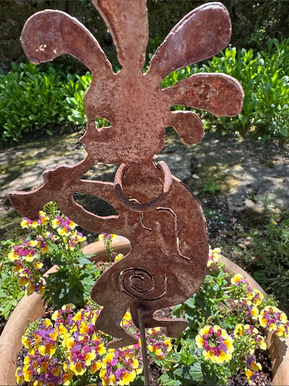 Rustic Metal Kokopelli Garden Stake - Hand crafted - Picture 3 of 5
